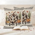 thumbnail image 3 of White Black Pumpkin Fall Outdoor Waterproof Pillow Covers, Farmhouse Plaid Botanical Cactus Rustic Decorative Square Throw Pillowcase Sofa Cushion Sham for Patio/Couch/Chair, 24"x24" 2 Pack, 3 of 8