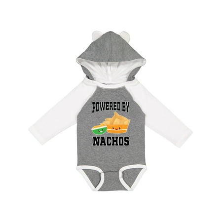 

Inktastic Powered by Nachos Gift Baby Boy or Baby Girl Long Sleeve Bodysuit