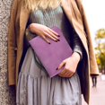 thumbnail image 5 of HELLHERO Solid Pink Leather Texture Church Bible Bag for Women, Portable Bible Covers with Handle for Outdoor Outdoor Study Christian Prayer, 5 of 12