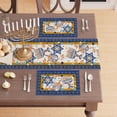 thumbnail image 3 of Hanukkah Six-Pointed Star Chanukah Menorah Dreidel Placemats Set of 4 Table Mats for Party Home Kitchen Dining Table Decorations 12x18 Inch, 3 of 5