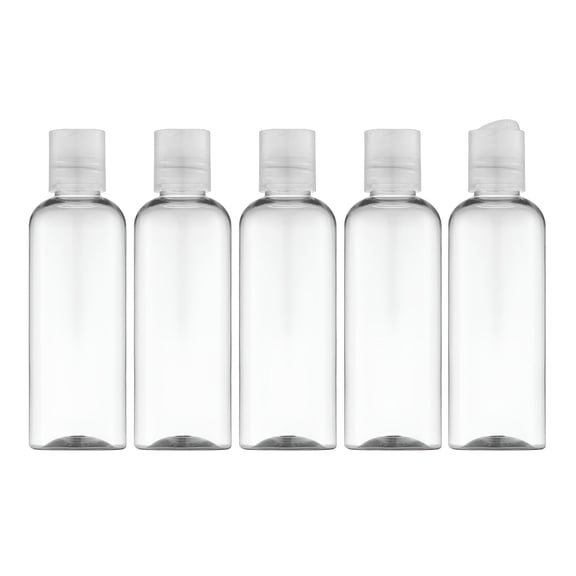 ACDANC 5 Pack 3.4 oz Travel Bottles TSA Approved, Clear Empty Shampoo Containers, Leak-Proof Small Plastic Squeeze Dispensers for Toiletries