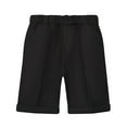 thumbnail image 2 of Dezsed Boys Stretch Chino Shorts Toddler Summer Uniform Flat-Front Shorts Kids School Uniform Youth Suit Shorts 2-3 Years Black, 2 of 4