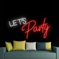 thumbnail image 4 of Handmadetneonsign Lets Party Neon Sign, Quote Wall Art Decor, Party Wall Decor, Bar Pub Home Room Wall Decor, 4 of 5