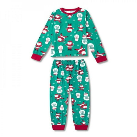 

[Big sale!]Cartoon Pajamas Kids Christmas Santa Claus Printing Cartoon Sleepwear Kids Girl Nightwear Pajamas Clothing Set Christmas Party