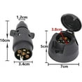thumbnail image 2 of Pin Trailer Plug Male And 7 Pin Trailer Plug Female,12V Waterproof 7 Pin Trailer Plug Hitch Plug, Trailer Plug Fits Truck RV Car(Rubber Boots), 2 of 5