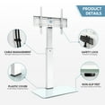 FITUEYES TV Stand Base with Swivel Mount Height Adjustable for 32 to 70