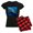 With Red Plaid Pant, variant on CafePress - GREAT WHITE SHARK 3 Pajamas - Women's Dark Pajamas