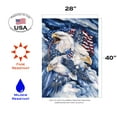 thumbnail image 2 of Toland Home Garden Fierce Allegiance Eagle Patriotic Flag Double Sided 28x40 Inch, 2 of 5