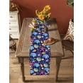thumbnail image 5 of Watercolor Ocean Shell Starfish Conch Table Runner-70 Inch Long Summer Marine Life Table Runners Linen Burlap Tablerunner for Kitchen Dining Room Holiday Party, 5 of 9