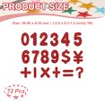 thumbnail image 2 of Number Foam Stickers, 72Pcs Numbers 0-9 EVA Self Adhesive Glitters Foam Shape Sticker Craft Supplies for Scrapbook Card DIY Making Home Decor, Red, 2 of 6