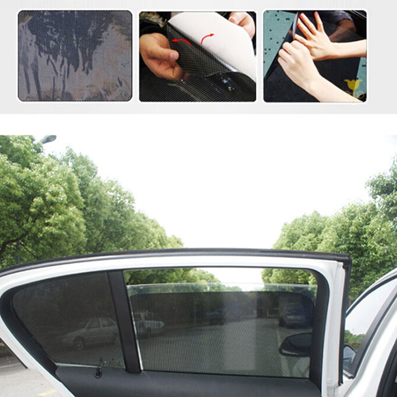 52cm 2Pcs Car large side window mesh film windshield net sun shade stickers 72