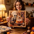 thumbnail image 2 of Halloween Pearl Art Kit, Cute Ghost 3D Diamond Art DIY Craft Kit with Resin Pearls, Halloween Wall Decor Painting for Beginners, Fall Home Decoration, Seasonal Party Activity & Handmade Gift, 2 of 6