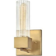 Bathroom Vanity 1 Light Fixtures With Heritage Brass Finish Steel Material Medium Bulb 5" 100 Watts