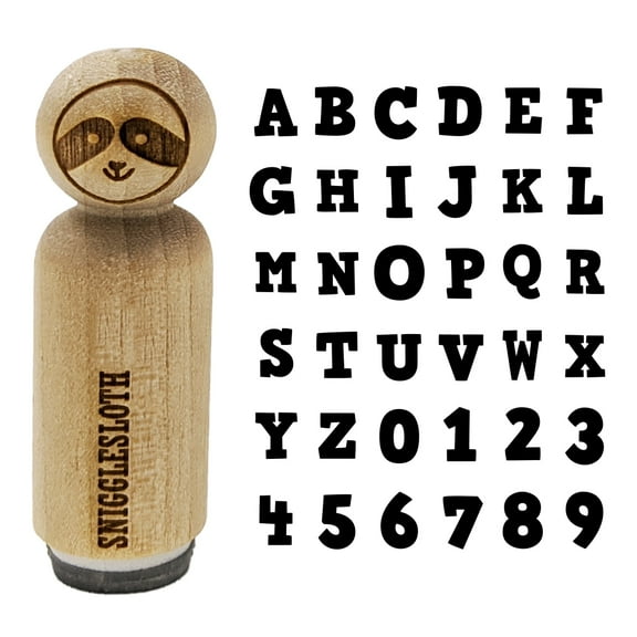 Fun Bold Font Letters and Numbers Rubber Stamp for Scrapbooking Crafting Stamping - Number 6 Six - Mini 1/2 Inch