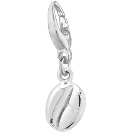 Women's Sterling Silver Coffee Bean Clip-On Charm