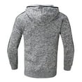 thumbnail image 3 of Caqnni Men's Full Zip Hoodie Winter Striped Long Sleeve Knitted Cardigan Sweater Slim Fit Hooded Sweatshirt Pockets (XXL,Grey), 3 of 6