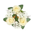 thumbnail image 2 of Anillos de velas navideñas, guirnalda de velas bohemias, Mini coronas, portavelas de pilar, corona de rosas artificiales para chimenea de Festival amarillo amarillento, 2 of 9