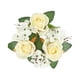 thumbnail image 2 of Anillo de vela, corona de rosas artificiales, minicoronas, candelabro de pilar, guirnalda de velas bohemias para mesa, sala de estar, decoración del amarillo amarillento, 2 of 9