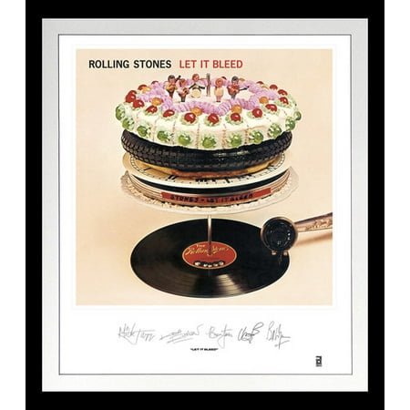 Rolling Stones: Let It Bleed Lithograph & Clear Vinyl (Framed)
