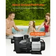 thumbnail image 2 of VEVOR Pompe de Piscine hors Terre 3 HP à une Vitesse 149 GPM 3450 Tr/min 220 V, 2 of 9