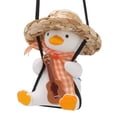 thumbnail image 4 of Colgante de pato oscilante para coche, decoración bonita de pato oscilante para coche, espejo retrovisor para coche, sombrero de paja para guitarra, 4 of 9