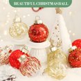 thumbnail image 4 of 25 Pcs Christmas Ball Ornaments Set, 2.36'' Shatterproof Xmas Tree hanging Balls Ornaments, Clear Ball Ornaments for Christmas Tree, Holiday Decorations, Red & Gold, 4 of 8