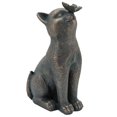 thumbnail image 2 of Sagebrook Home Résine 14"H Chat avec Papillon, Bronze, 2 of 2