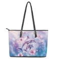 thumbnail image 4 of ZUXONGSY Tie-Dye Dolphin Hibiscus Flower Print Tote Bag for Women Fashion Top Handle Satchel Practicality Shoulder Bag with Zippered for Shopping Work, 4 of 6