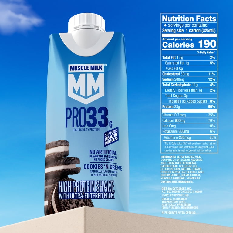 Muscle Milk Pro 33g High Protein Shake Ultra Filtered Milk