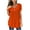 Orange, variant on Giftesty Going Out Tops for Women Women's Summer Solid Round Neck Button Pleated Short Sleeve Tops