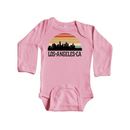 

Inktastic Los Angeles California Skyline Retro Gift Baby Boy or Baby Girl Long Sleeve Bodysuit