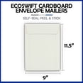 thumbnail image 3 of EcoSwift Brand Premium Self-Seal Rigid Cardboard Mailer 250GSM, 9 in. x 11.5 in., White, 1-Pack, 3 of 4
