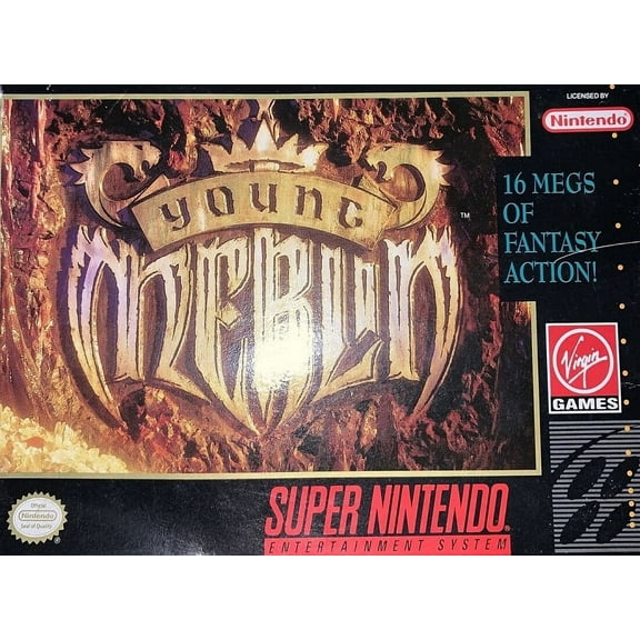 Restored Young Merlin (Super Nintendo, 1990) SNES Adventure Game (Refurbished)