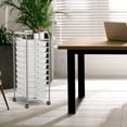 thumbnail image 3 of Costway 10 Drawer Rolling Storage Cart Scrapbook Paper Office School Organizer Clear, 3 of 10