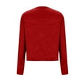 thumbnail image 7 of Womens Long Sleeve Crewneck Top, Slim Fit Crop Layering Workout Top, all warm causual Undershirt, 7 of 7