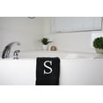 thumbnail image 7 of Decorvo Black, Letter Hand Towel for Bathroom - Monogrammed Initial Hotel Quality Decorative Towel - GOTS Organic Certified - Pack of 2, Letter S, 7 of 7