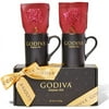 Godiva Hot Chocolate Gift Set; 2 Hot Chocolate Packets and 2 11 oz Limited Edition Mugs
