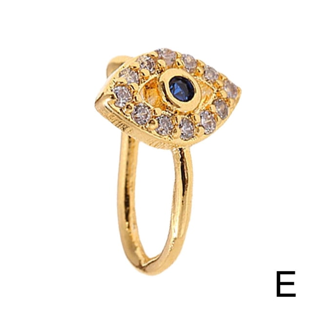 Jewelry Non-Piercing U-Shaped Nose Clip Micro-Inlaid Zircon Heart Fishtail Crown Nose Stud