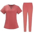 thumbnail image 1 of Pantalón deportivo elástico de manga corta para mujer, uniforme médico de enfermera o estudiante., 1 of 4