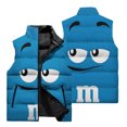 thumbnail image 3 of Chaqueta para hombre con estampado 3D de M&M con forma de frijoles de chocolate, para deportes al aire libre, acampada, cortavientos, informal, a la moda, 3 of 4