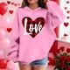 thumbnail image 3 of Sudadera con capucha y estampado de corazón de San Valentín, sudadera de manga larga para niños y niñas, chaqueta para niñas de talla mediana y grande., 3 of 7