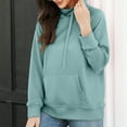 thumbnail image 5 of XIAOCHA Womens Hoodies Oversized Kangaroo Pockets Funnel Neck Drawsting Hooded Loose Fit Long Sleeve Simple Solid Color Pullover Hoodies Sweatshirts, 5 of 7