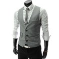 thumbnail image 1 of Men Peaky Blinder Business Waistcoat Fit Suit Vest Jacket Coat, 1 of 3