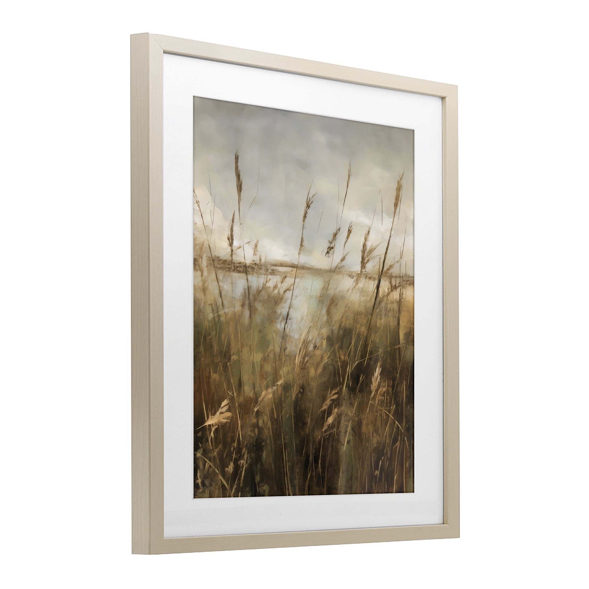 Stupell Industries Tall Grass Beside Quiet Lake Birch Framed Print Under Glass, design by Creative Studio