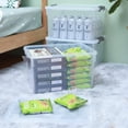 thumbnail image 6 of 32 Qt Clear Storage Bins with Lids Plastic Stackable Storage Containers 4 Packs, 6 of 8