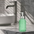 thumbnail image 6 of Unique Bargains 1 Pc Cylinder Argyle Soap Dispenser 13.53oz Green Silver Tone, 6 of 6