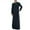 Navy, variant on Virmaxy Men's Fall Muslim Solid Color Cotton Robe Suit Arabian Chinese Robe Long Sleeve Standing Collar Zipper Casual Black Robe Up To XXXXXL