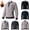 Beige, variant on Men's Winter Sweaters Solid Color Fashion Long Sleeve Cardigan Full Zip up Stand Collar Knitted Sweaters with Pockets Fall Casual Coat Blue M