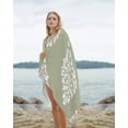 thumbnail image 2 of Baroque Sage Green Beach Towels Oversized Super Absorbent, Vintage Damask Classic Floral Lightweight Bath Towel Quick Dry Sets For Bathroom/Pool/Rv Camping/Beach Play/Gym Room/Picnic 30"x60", 2 of 8