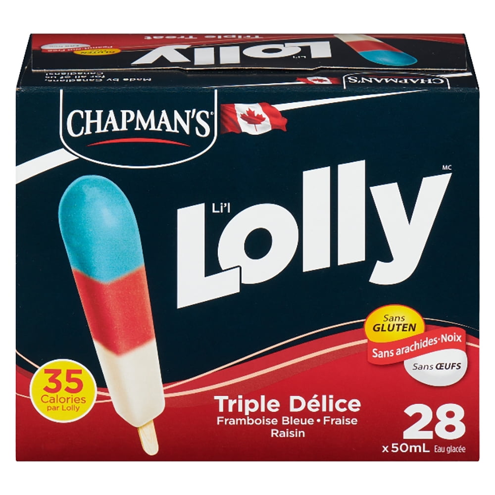 Chapman's Low Calorie Triple Treat Li'l Lolly in a Box 28 x 50 ml